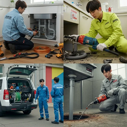 신사동 하수구 막힘 하수도 운까지 뚫어