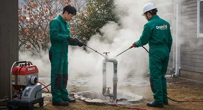 진관동 수도관 동파 하수구 꽁꽁 언 배관 확실하게 녹여