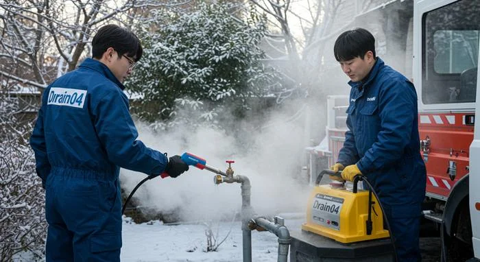 진관동 수도관 동파 하수구 꽁꽁 언 배관 확실하게 녹여