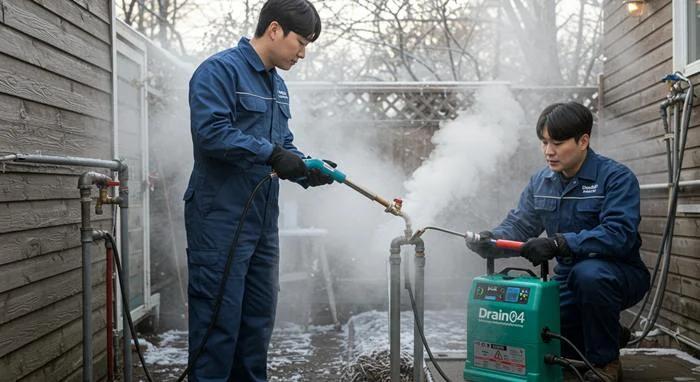 수색동 수도관 동파 하수구 꽁꽁 언 하수도 시원하게