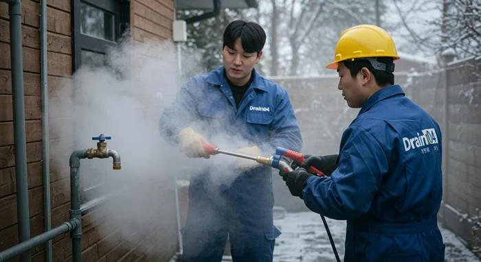 불광동 수도관 동파 하수구 동파로 인한 역류 해결
