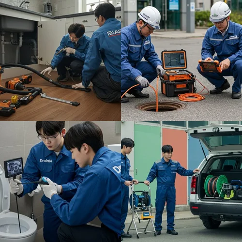 은평구 하수구 뚫음 야간 작업