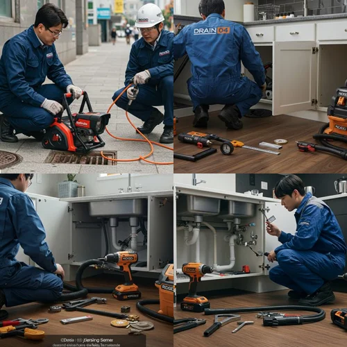 은평구 변기 막힘 관통기 작업