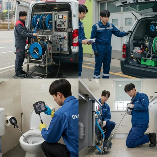 은평구 변기 막힘 관통기 작업