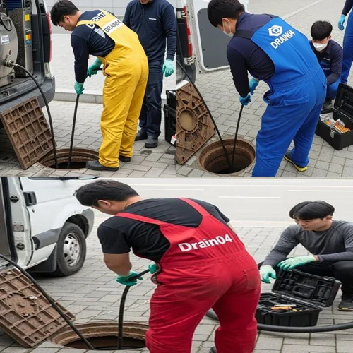 진관동 하수도 막힘 상가 맨홀