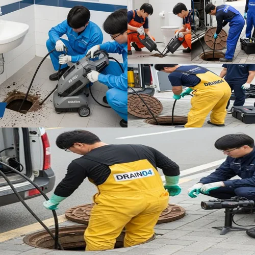 구산동 하수도 막힘 마당 맨홀