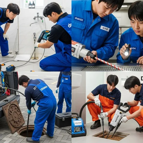 구산동 하수구막힘 학교 앞 식당