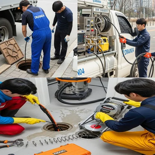 은평구 고압세척 하수관 세척 작업