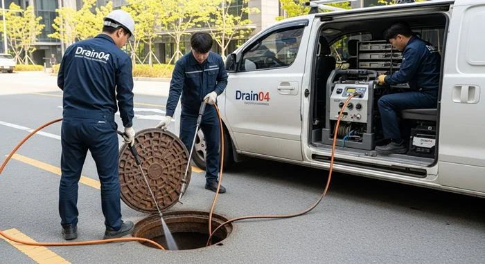 대조동 오수관 배관 막힘 시장통