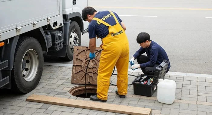 역촌동 배수구 막힘 마당배수구