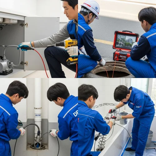 진관동 배수구 막힘 상가바닥