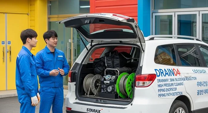 구산동 배수구 막힘 옥상배수관