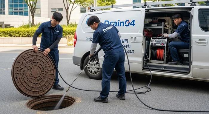 구산동 배수구 막힘 옥상배수관